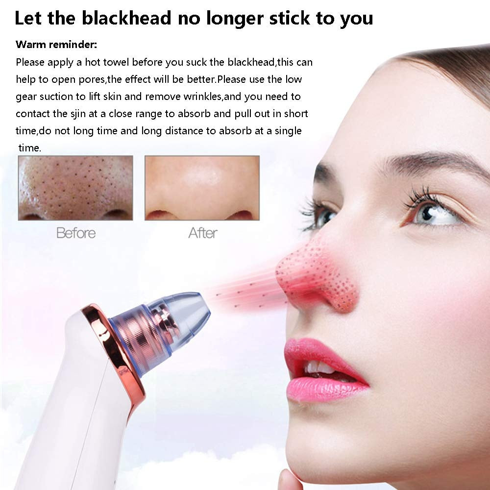 Electric Blackhead Remover Pore Vacuum Suction Diamond Dermabrasion Face Cleaner